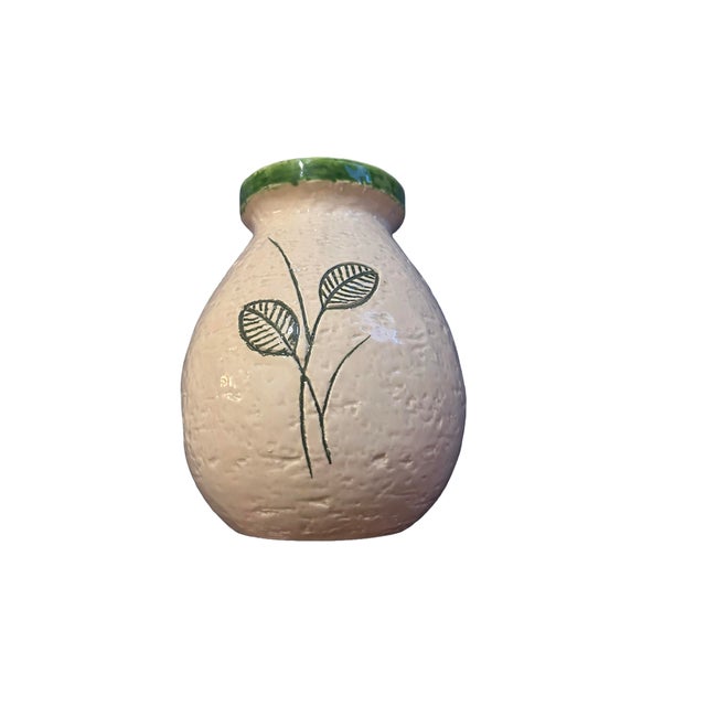 Mid-Century Modern 1960s Large Aldo Londi for Bitossi Textured Vase With Floral Motif For Sale - Image 3 of 7