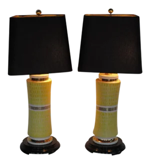 Waylande Gregory Ceramic Lamps - a Pair