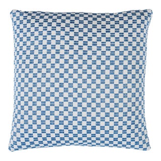 Schumacher Elkhart 18" Pillow In Blue For Sale