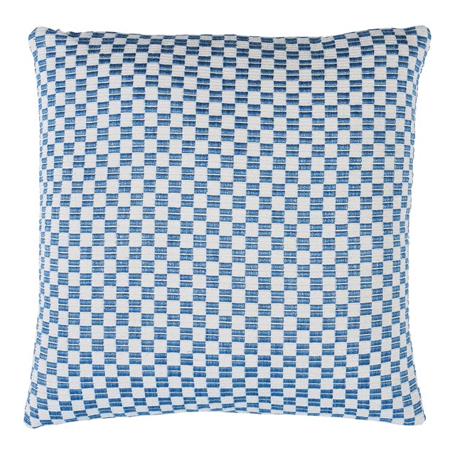 Schumacher Elkhart 18" Pillow In Blue For Sale