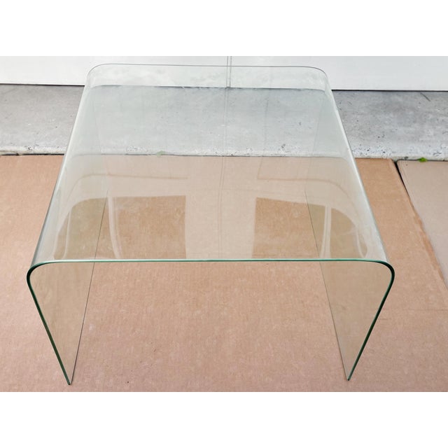 Italian 20th Century Italian Glass Waterfall Coffee Table in the Style of Angelo Cortesi For Sale - Image 3 of 10