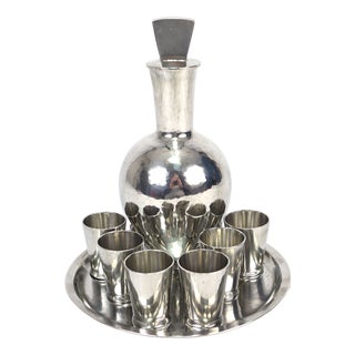 Bauhaus Liqueur Set by Karl Raichle, 1930s For Sale