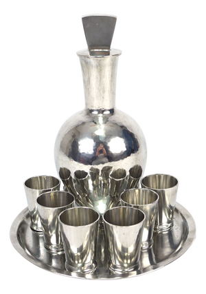 Bauhaus Liqueur Set by Karl Raichle, 1930s