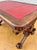 Brown Spanish Baroque Revival Writing Table with Lyre Legs and Leather Top, 1920s For Sale - Image 8 of 10