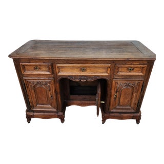 Antique Solid Wood Desk For Sale