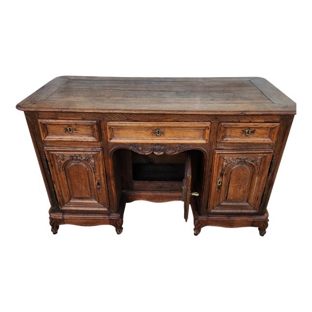 Antique Solid Wood Desk For Sale