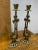 Vintage MCM Brass Brutalist Wainberg Candlesticks
