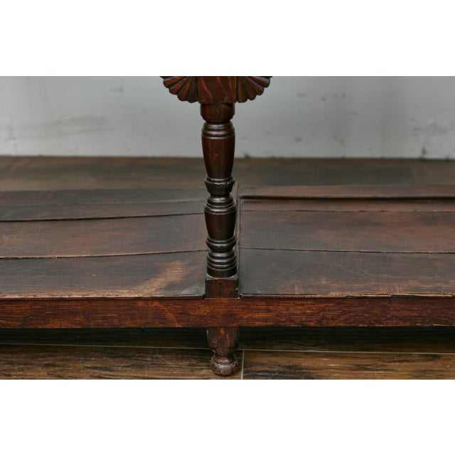 Late Georgian Oak 19th Century Dresser Base with Chippendale Brass Hardware For Sale - Image 10 of 12