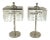 Chrome Beaded Tassel Shade Lamps For Sale
