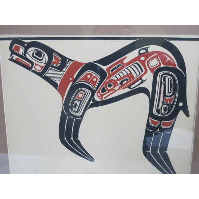 'Seal & Salmon, Barry Herem (Washington, born 1941) Native art serigraph print, 1976. Limited edition 24/250, in pencil at...
