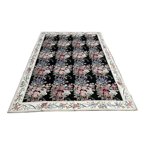 Handwoven Needlepoint French Style Rug 8'7" X 11'6"