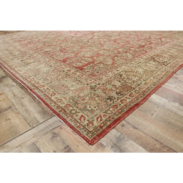 Antique Persian Sarouk Rug - 10'02 X 13'03 For Sale In Dallas - Image 6 of 10