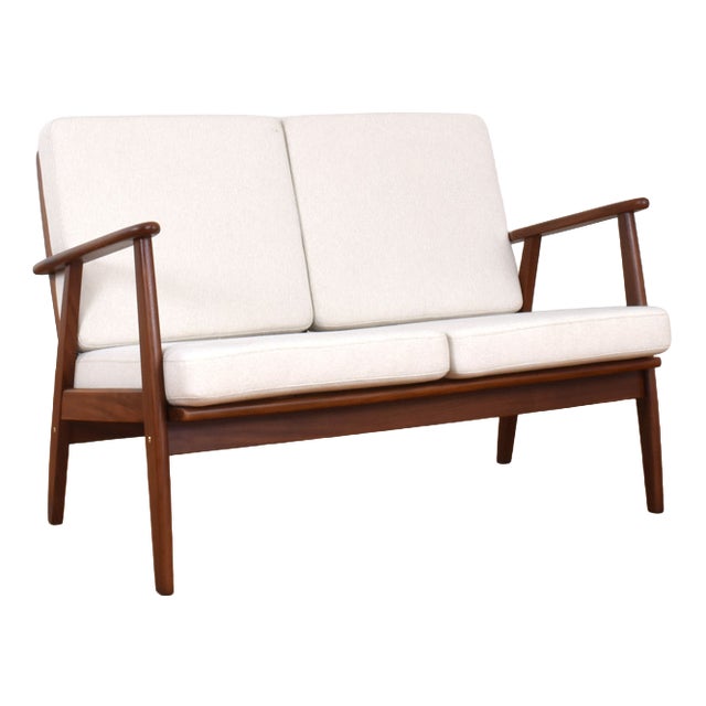 Mid-Century Danish Teak 2-Seater Sofa, 1960s For Sale