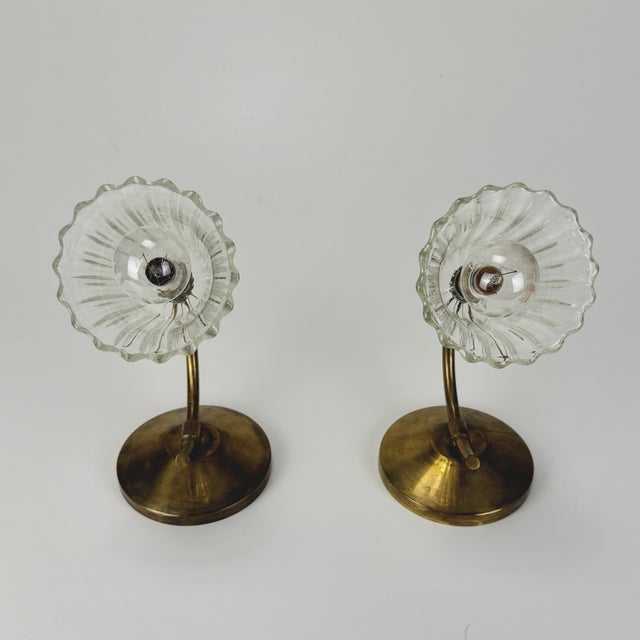 Clear Murano Glass Wall Lamps from Barovier & Toso, 1930s, Set of 2, in Very Good conditions. Designed 1920 to 1949 This...