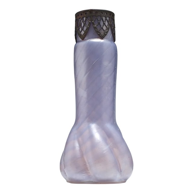 Art Nouveau Twist Glass Vase, 1890s For Sale