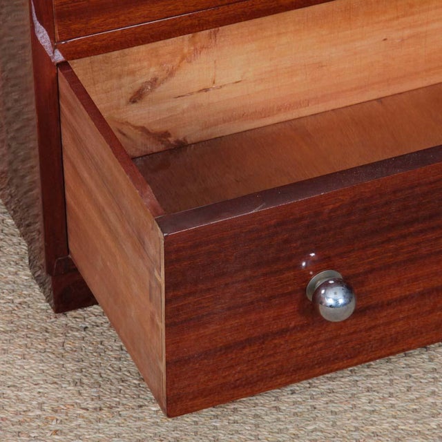 Large Art Deco Mahogany Chest of Drawers, 1940s For Sale - Image 6 of 8