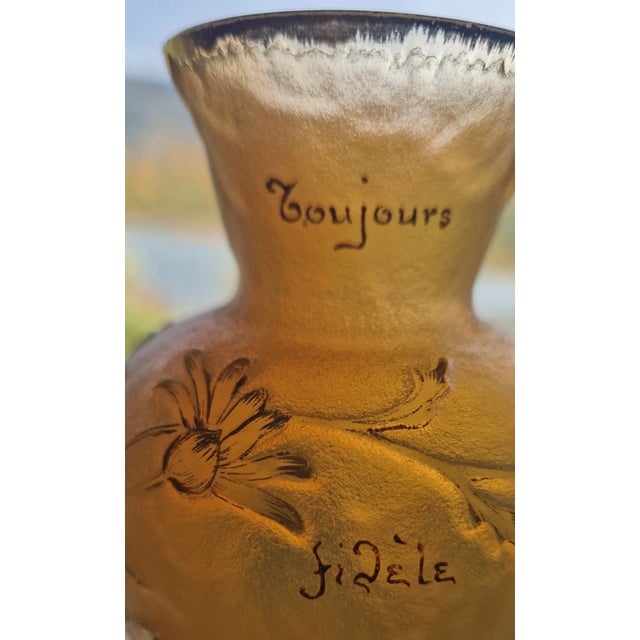 Daum Nancy (France) – Art Nouveau Speaking Vase, c.1890 For Sale In Portland, OR - Image 6 of 12