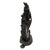 1920s Feng Shui 8 Running Horses Carved Black Jasper Grouping & Wood Base C1920 For Sale - Image 5 of 7