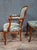 Set of Late 20th Century Cherry Wood Cabriolet Armchair and Ottoman For Sale - Image 6 of 8