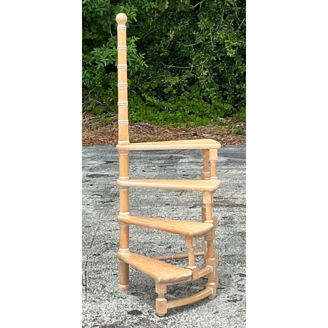 Late 20th Century Vintage Italian Architectural Spiral Library Steps For Sale - Image 5 of 7