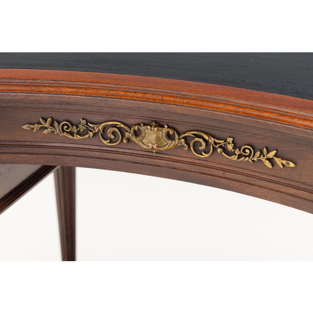 Leather Top Writing Desk, 1900s For Sale - Image 6 of 12