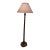 Vintage English Fluted Mahogany Floor Lamp With Shade For Sale