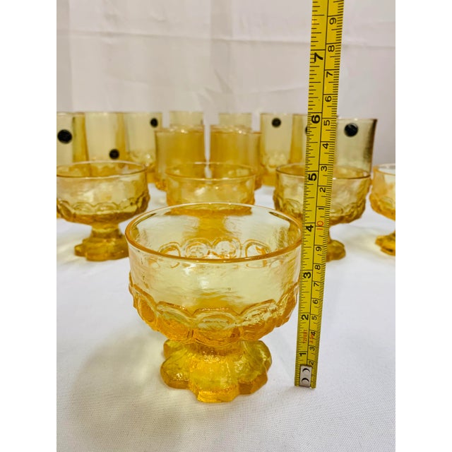Vintage Franciscan Canary-Yellow Brutalist Glasses- 19 Pieces For Sale - Image 10 of 13