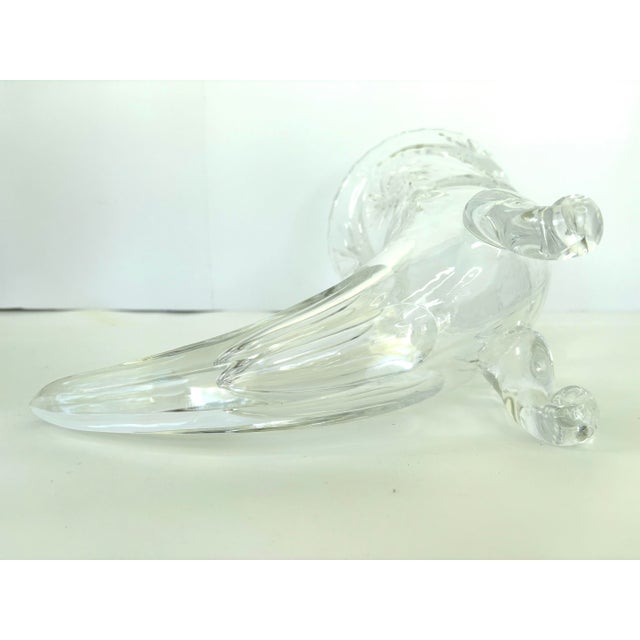 1970s Vintage West Germany Lead Cut Crystal Cornucopia Vase – 11.25” For Sale - Image 5 of 6