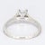 Contemporary 18k White Gold Solitaire Ring With a Princess Cut Center Diamond & Filigree Band, Size 5.75 For Sale - Image 3 of 5