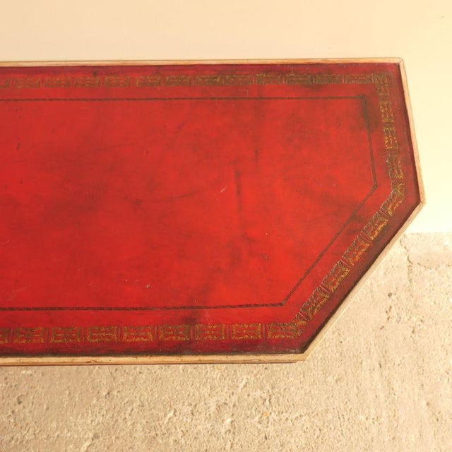 Neoclassical Console Table with Leather For Sale - Image 5 of 18