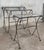 Mid 20th Century Midcentury Scrolling Iron Patio Nesting Side Tables with Glass Tops, Set of 3 For Sale - Image 17 of 18