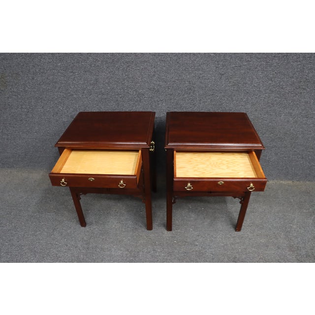 Wood Statton Trutype Americana Cherry Nightstands – Pair For Sale - Image 7 of 16