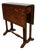 1900s Antique English Mahogany Dutch Marquetry Pembroke Drop Leaf Side End Table For Sale