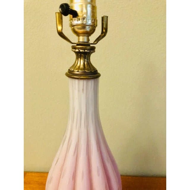Hollywood Regency Vintage 1950s Murano Art Glass Lamp For Sale - Image 3 of 5