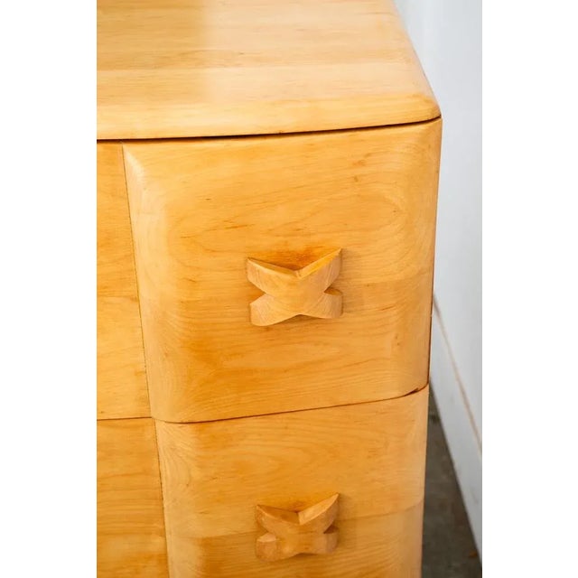 1960s Mid Century Modern Highboy Dresser Maple 4 Drawer Heywood Wakefield Rio Vintage For Sale - Image 10 of 12