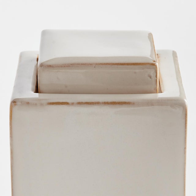 With its sleek lines, contemporary design and reactive glaze, this lidded jar is perfect for both modern and traditional...
