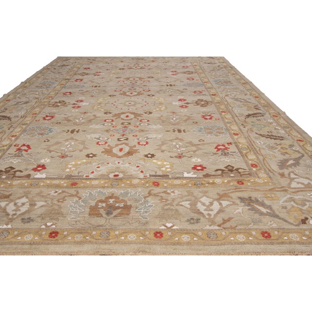Textile 21st Century Contemporary Sultanabad Wool Rug 12 X 18 For Sale - Image 7 of 8