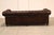 Chesterfield Style 7 Foot Espresso Brown Tufted Leather Sofa For Sale - Image 14 of 16
