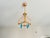 Aqua Vintage French Empire Brass & Crystal Pendant Light With Aqua Blue Drops - Pair Restored For Sale - Image 8 of 18