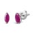 Drape your ears in the scintillating splendor of these .925 sterling silver solitaire stud earrings, each adorned with a...