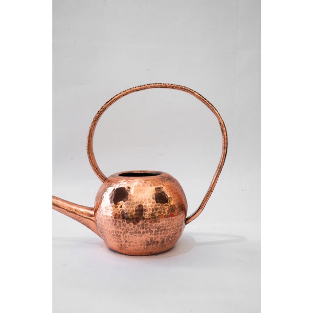Hammered copper watering can vienna around 1920s Polished and stove enameled
