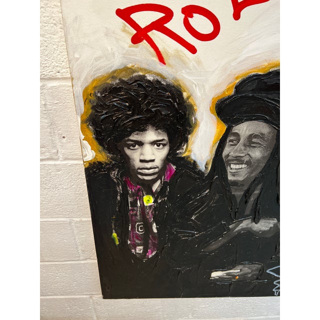 "Rock & Roll Legends No. 2" Mixed-Media Pop Art by Hulbert Waldroup For Sale In New York - Image 6 of 16