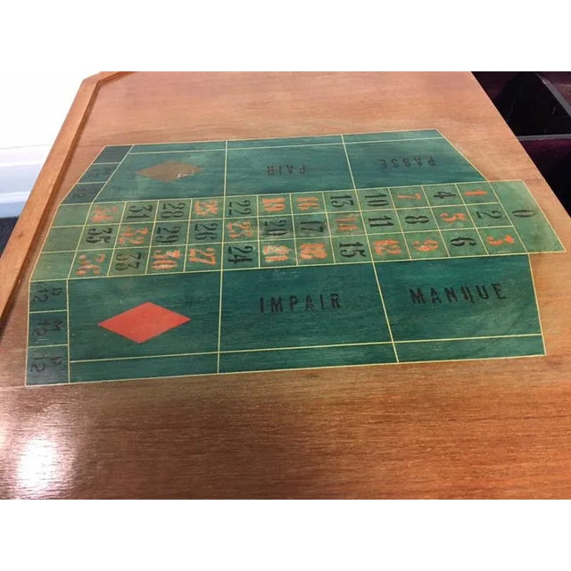 French Art Deco 1940's Marquetry Roulette Game Table For Sale - Image 4 of 7