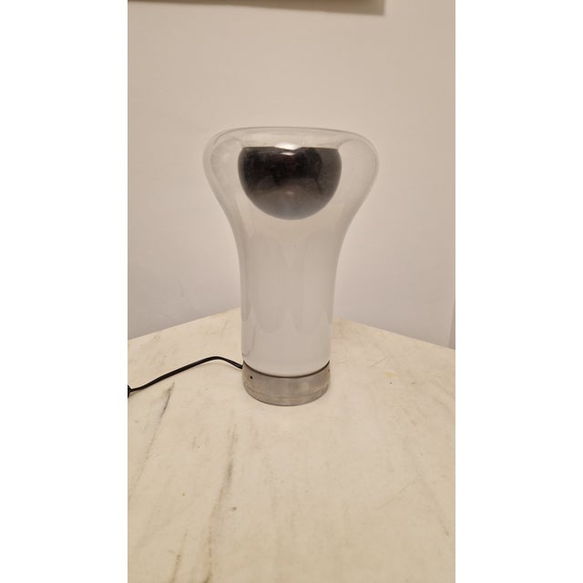 Black Saffo Table Lamp in Metal and Glass by Angelo Mangiarotti for Artemide, 1960s For Sale - Image 8 of 18