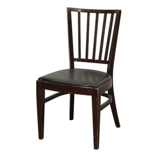 Black Vinyl Seat Chair by Thonet For Sale