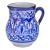 Early 20th Century Handmade Andalusian Ceramic Pitcher Accent W/ Blue Hues For Sale
