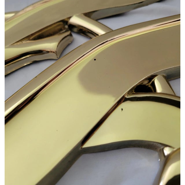 80s Syroco Gilted Flying Bird Wall Art Pair For Sale - Image 9 of 13