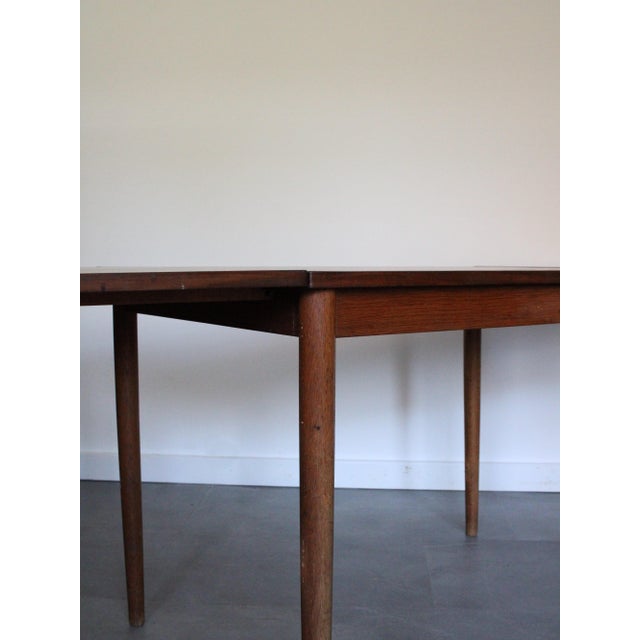 Wood Vintage Danish Teak Dining Table with Leaves, 1960s For Sale - Image 7 of 11
