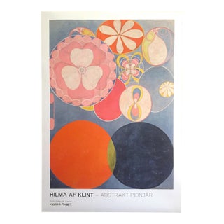Hilma Af Klint Swedish Abstract Large Offset Lithograph Print Exhibition Poster " the Ten Largest, Childhood No.2 Group IV " 1907 For Sale