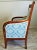 Blue French Empire Restoration Period Armchair, 1825 For Sale - Image 8 of 18
